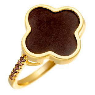 Кольцо<br> 0120912492GP-P-M, керамика, куб.цирконий