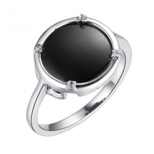 Кольцо<br> 0120912496AB, керамика, куб.цирконий