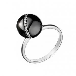 Кольцо<br> 0120912563AB, керамика, куб.цирконий