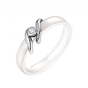 Кольцо<br> 0120912743A, керамика, куб.цирконий