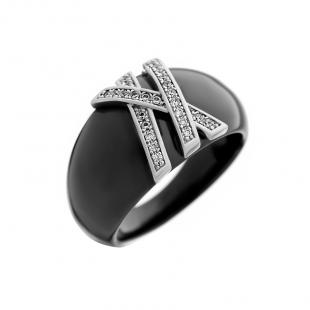 Кольцо<br> 0120912849AB, керамика, куб.цирконий