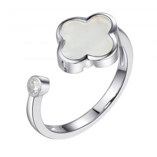 Кольцо<br> 0120912941A, перламутр, куб.цирконий