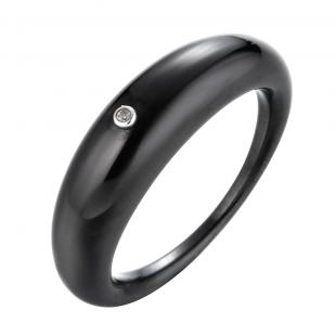 Кольцо<br> 0120912979AB, бриллиант, керамика