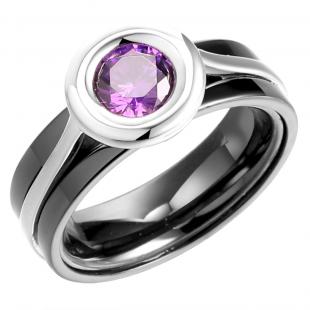 Кольцо<br> 012091348721B-F, керамика, куб.цирконий