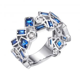 Кольцо<br> 01209142442C, куб.цирконий, шпинель синт.