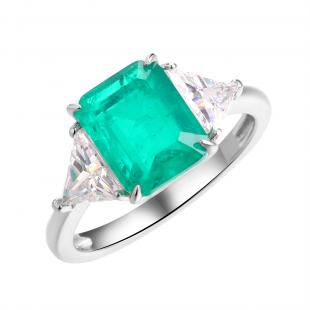 Кольцо<br> 0120915300E, ситалл, куб.цирконий