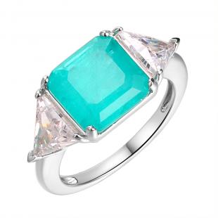 Кольцо<br> 0120915381CB13, ситалл, куб.цирконий