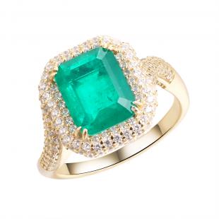 Кольцо<br> 0120915387GP-E, ситалл, куб.цирконий