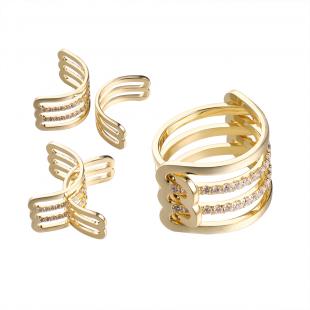 Кольцо<br> 0120916394GP, куб.цирконий