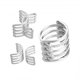 Кольцо<br> 0120916395A, куб.цирконий