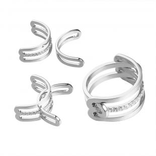 Кольцо<br> 0120916396A, куб.цирконий