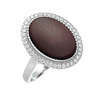 Кольцо<br> 012098572P-M, керамика матовая, куб.цирконий