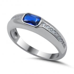 Серебряное кольцо<br> 012231360C, куб.цирконий