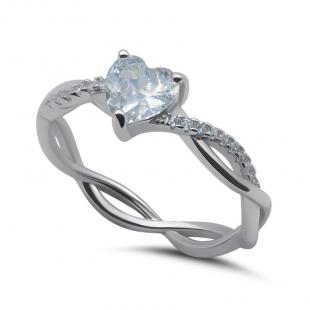 Серебряное кольцо<br> 012231374A, куб.цирконий