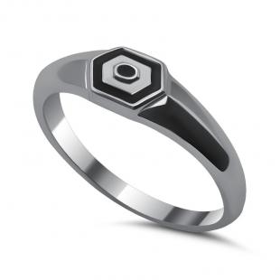 Серебряное кольцо<br> 012231421B, эмаль