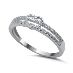 Серебряное кольцо<br> 012236189A, куб.цирконий