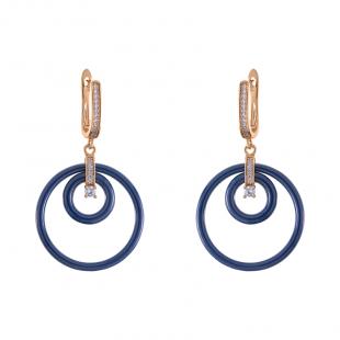 Серьги<br> 0220911001PGP-C, керамика, куб.цирконий