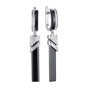 Серьги<br> 0220911096AB, керамика, куб.цирконий