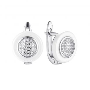 Серьги<br> 0220911145A, керамика, куб.цирконий