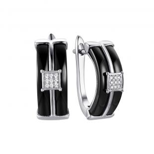 Серьги<br> 0220911243AB, керамика, куб.цирконий