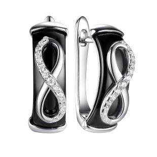 Серьги<br> 0220911246AB, керамика, куб.цирконий