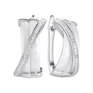 Серьги<br> 0220911262A, керамика, куб.цирконий