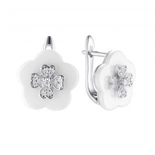 Серьги<br> 0220911297A, керамика, куб.цирконий