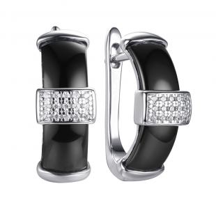 Серьги<br> 0220911363AB, керамика, куб.цирконий