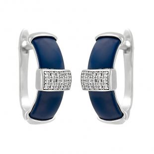 Серьги<br> 0220911363C-M, керамика матовая, куб.цирконий