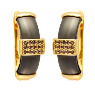 Серьги<br> 0220911363GP-P, керамика, куб.цирконий