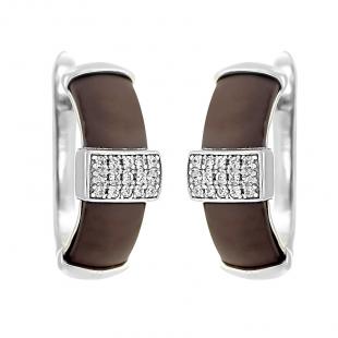 Серьги<br> 0220911363P-M, керамика матовая, куб.цирконий