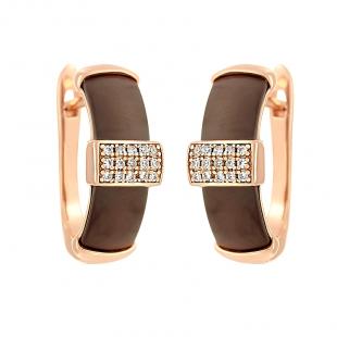 Серьги<br> 0220911363PGP-P-M, керамика матовая, куб.цирконий