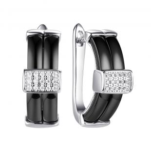 Серьги<br> 0220911384AB, керамика, куб.цирконий