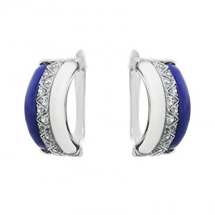 Серьги<br> 0220911390AC, керамика, куб.цирконий