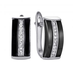 Серьги<br> 0220911426AB, керамика, куб.цирконий