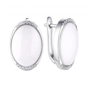 Серьги<br> 0220911486A, керамика, куб.цирконий