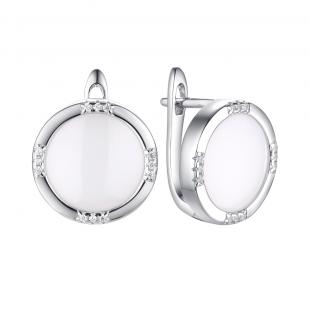 Серьги<br> 0220911489A, керамика, куб.цирконий