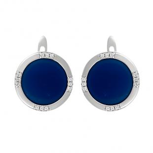 Серьги<br> 0220911489C-M, керамика матовая, куб.цирконий