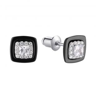 Серьги<br> 0220911497AB, керамика, куб.цирконий