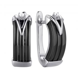 Серьги<br> 0220911512AB, керамика, куб.цирконий