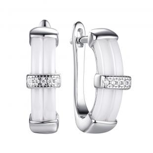 Серьги<br> 0220911519A, керамика, куб.цирконий