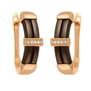 Серьги<br> 0220911519PGP-P, керамика, куб.цирконий