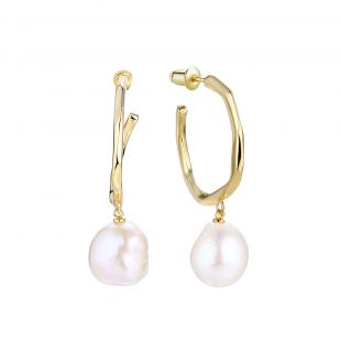 Серьги<br> 0220911539GP, жемчуг "барокко" (культ.)