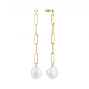 Серьги<br> 0220911549GP, жемчуг "барокко" (культ.)