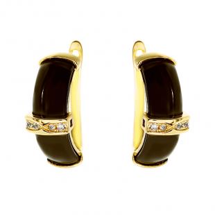 Серьги<br> 0220911555GP-P, керамика, куб.цирконий