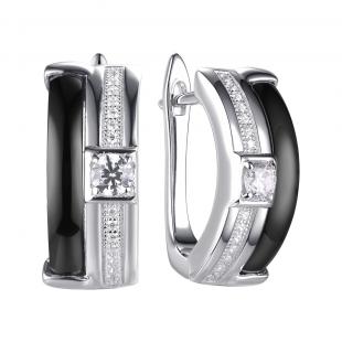 Серьги<br> 0220911702AB, керамика, куб.цирконий
