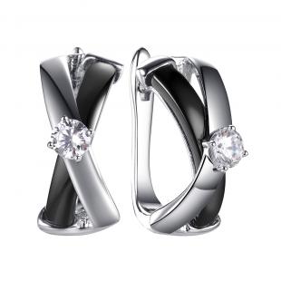 Серьги<br> 0220911708AB, керамика, куб.цирконий
