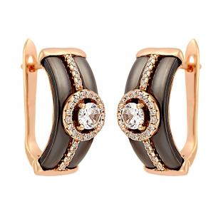 Серьги<br> 0220911728PGP-P, керамика, куб.цирконий