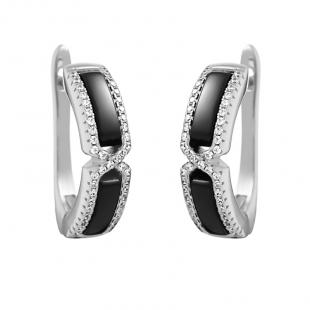 Серьги<br> 0220911733AB, керамика, куб.цирконий
