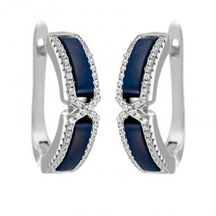 Серьги<br> 0220911733C-M, керамика матовая, куб.цирконий